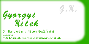 gyorgyi mileh business card